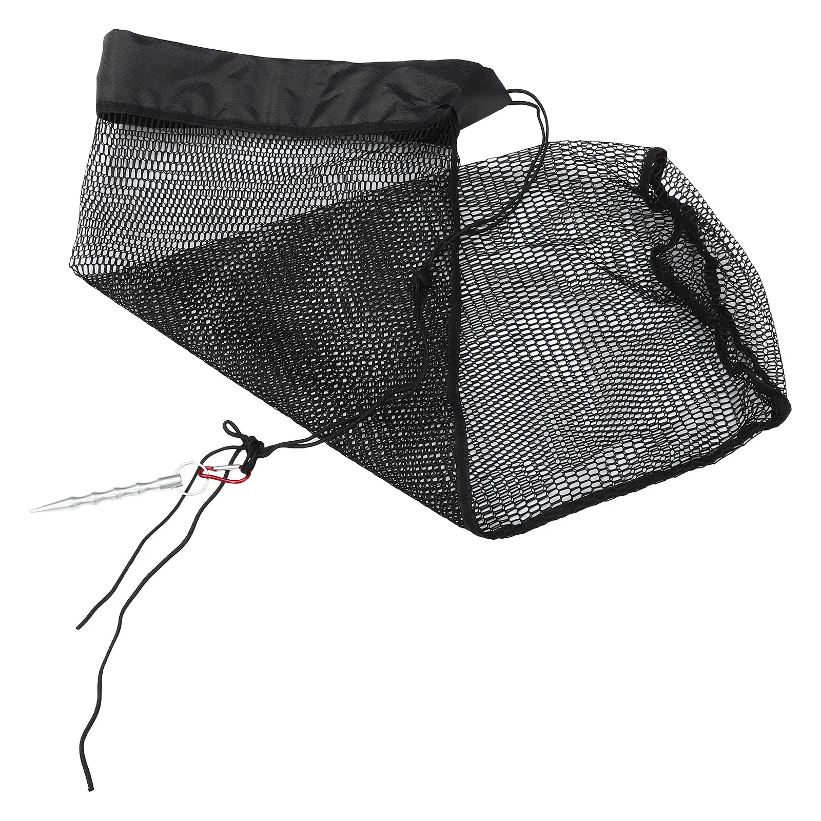 

1 Set Professional Fishing Net with Ground Nail Portable Fishing Net Basket Wear-resistant Fishing Net