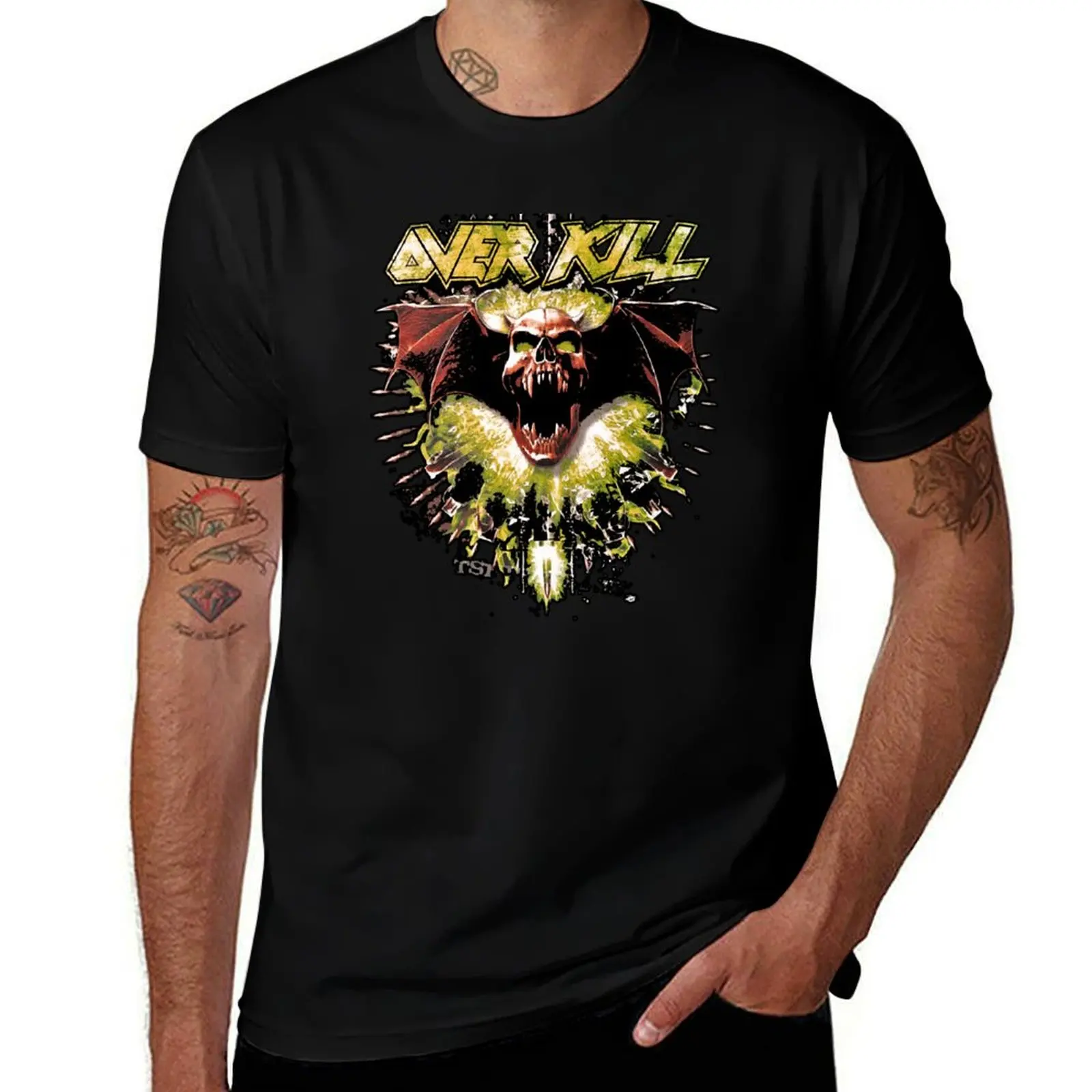 Overkill Band T-Shirt hippie clothes graphics kawaii clothes plus size tops fruit of the loom mens t shirts