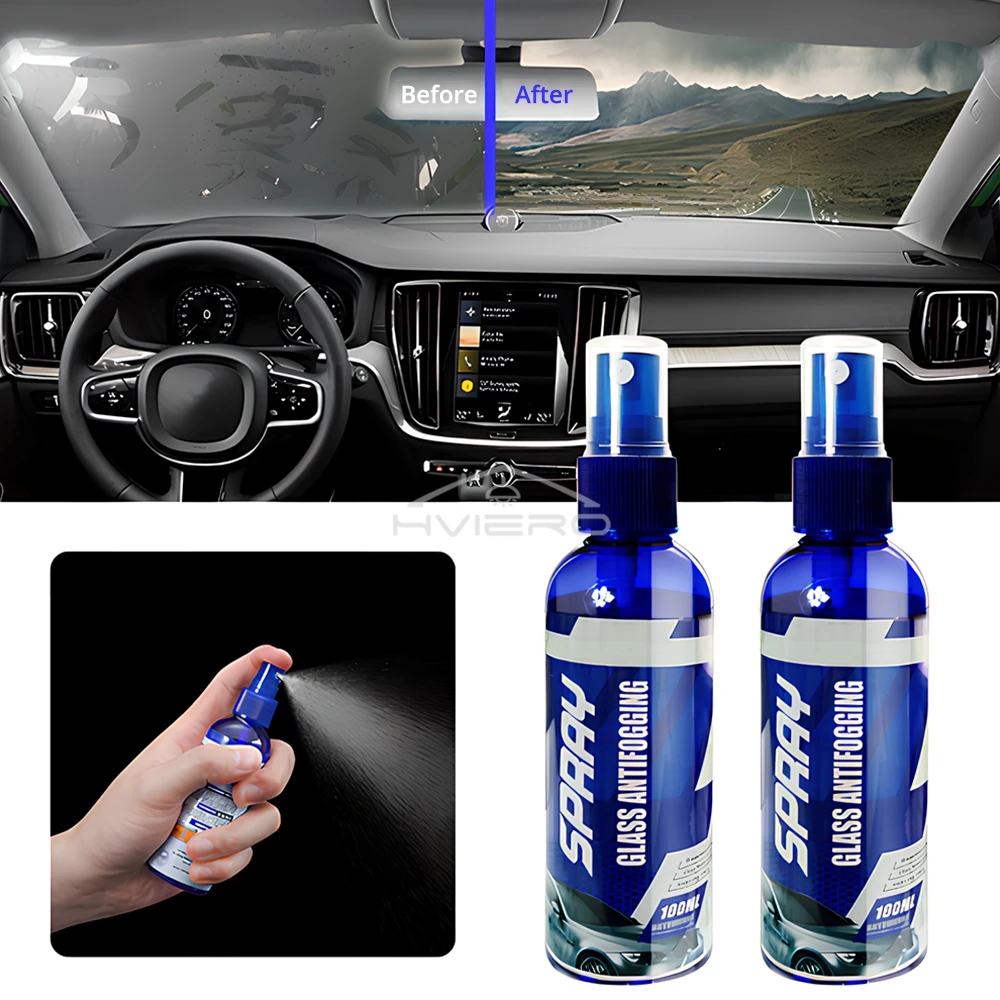100ml Car Window Sight Coating Spray Glass Cleaner Waterproof Rainproof Anti-Fog Agent Water Repellent Auto Accessori Windshield