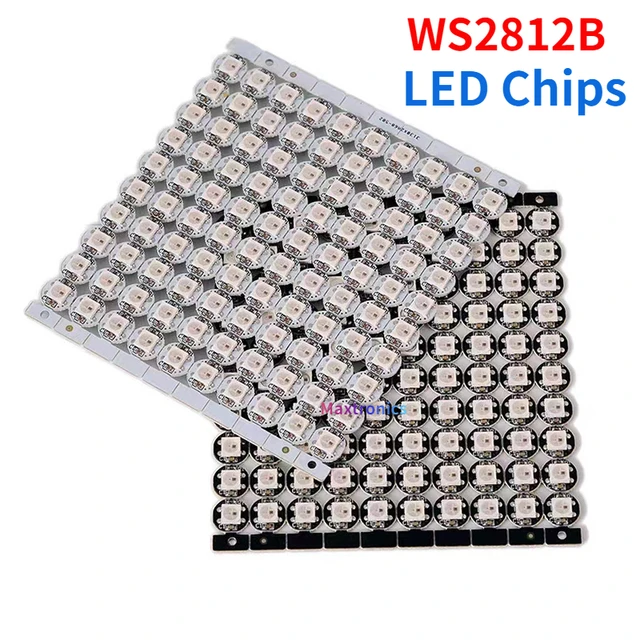 4-pinowy układ LED WS2812B z radiatorem DC5V SMD5050 RGB WS2811 IC Wbudowany koralik LED do adresowalnej indywidualnie pełnej listwy chłodzącej