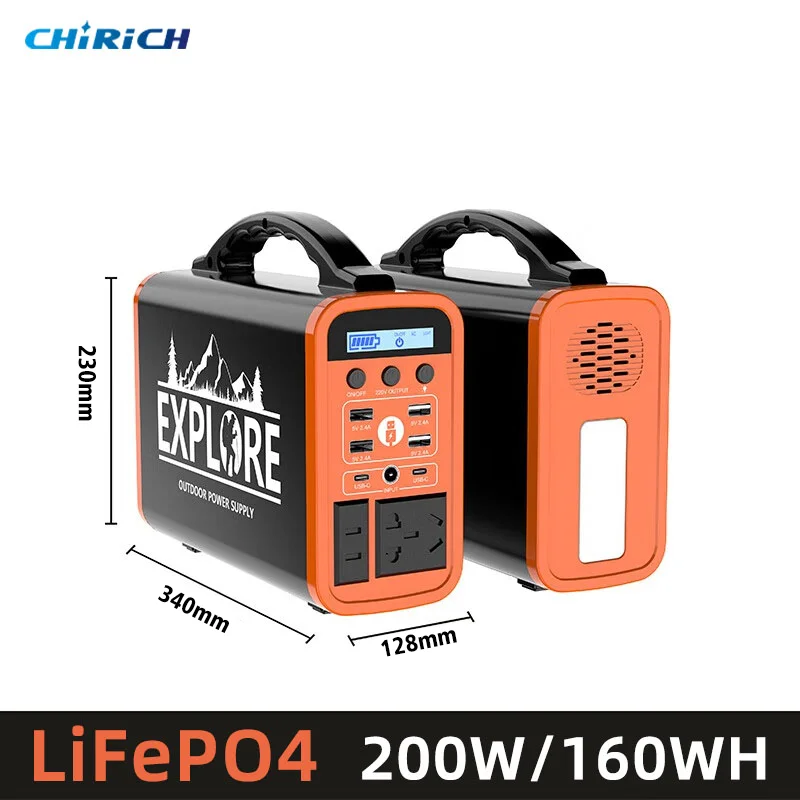 Imagem -06 - Bateria de Reposição Externa de Emergência Portátil Power Bank Station Fonte de Alimentação para Outdoor Camping Solar Generator Lifepo4 220v 400w