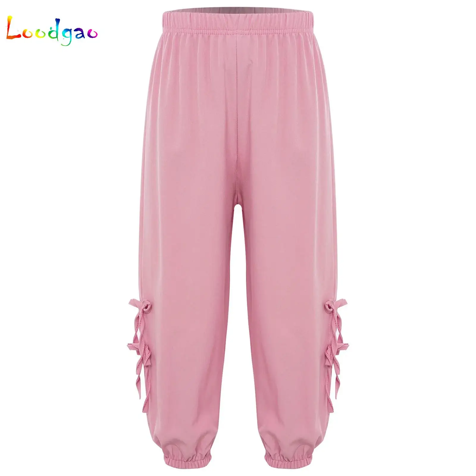 

Children's Summer Solid Color Basic Sports Pants Girls Casual Beach Joker Elastic Waist Trousers Kids Sweet And Lovely Mosquito