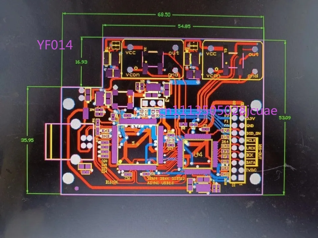 High-Fidelity USB Digital Interface, Asynchronous Clock Module with 5 LT3042 Independent Power Units