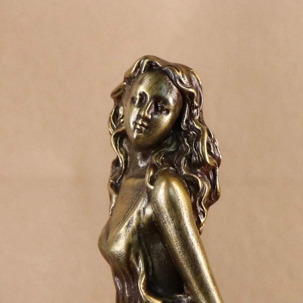Sexy Jungfrauenfigur aus Kunstharz, Skulptur der griechischen Göttin Venus, europäische Dekoration für Wohnzimmer, Schreibtisch und Bücherregal – Detail 6