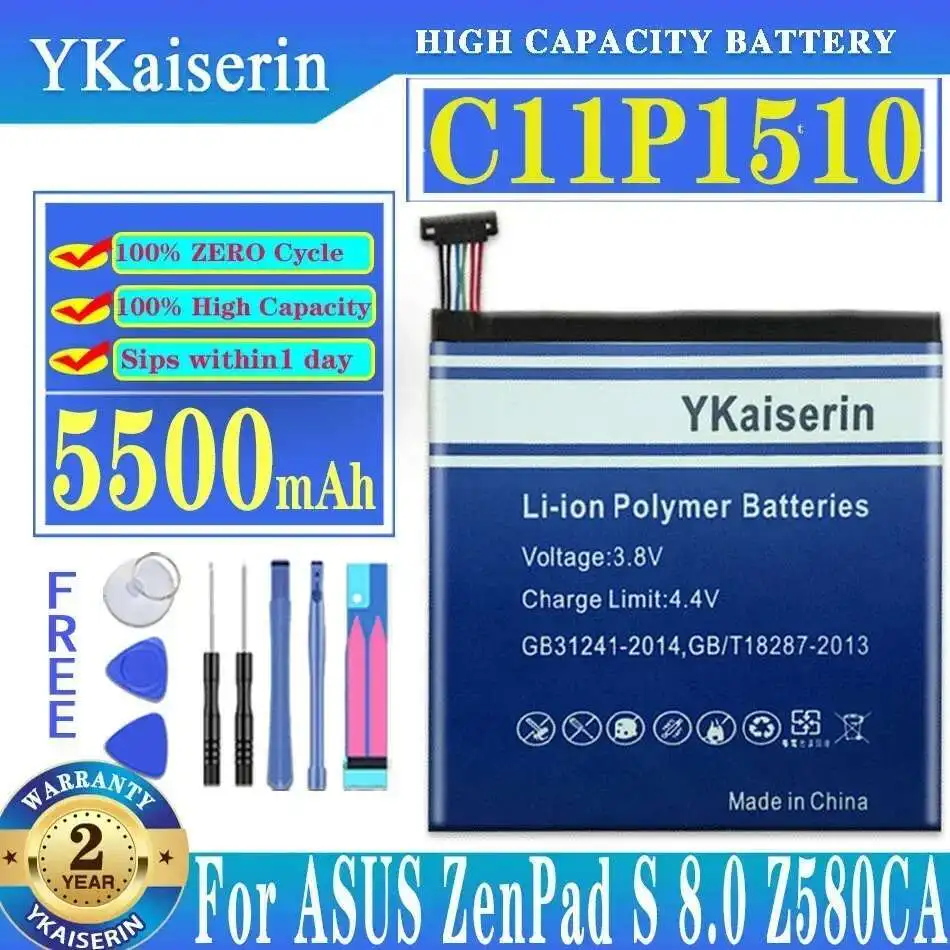 

Durable For Asus Zenpad S 8.0 Z580CA C11P1510 Reliable Power 5500Mah Tablet Battery
