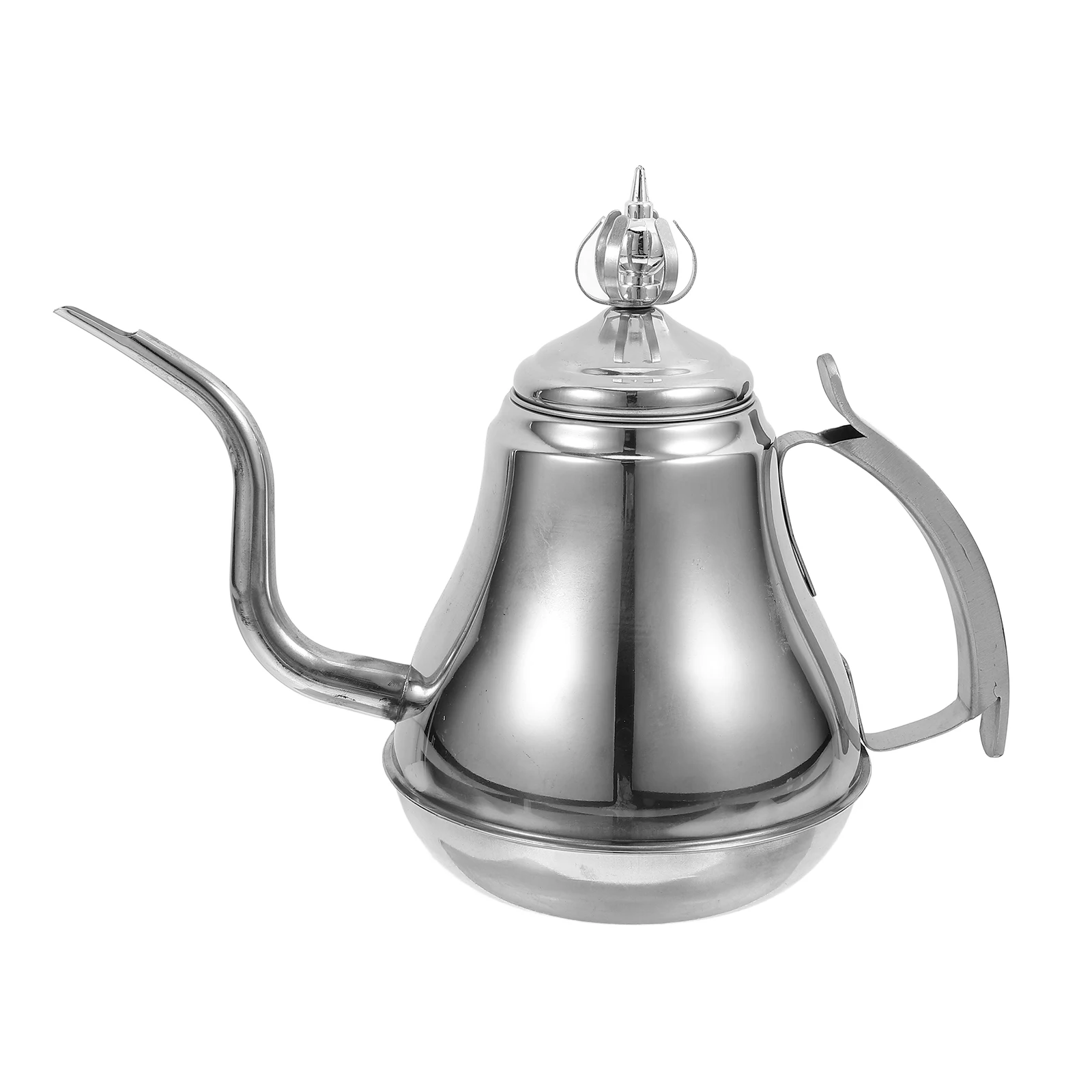 

Long Mouth Teapot Stovetop Gooseneck Kettle Stainless Steel Teapots Small Brewer Practical Home Office Use Heat Cold Resistance