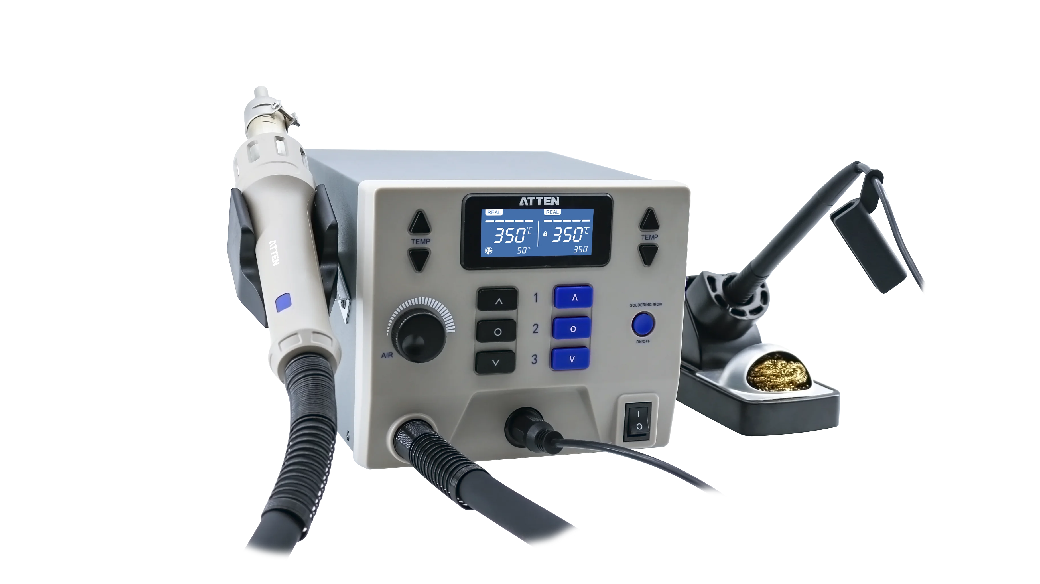 ATTEN ST-862D Update Version ST-8602D 1300W 2 in 1 Digital Rework Station Hot Air Gun 90W Soldering Iron 110/220V