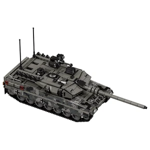第二次世界大戦ww2陸軍軍兵士swat leopard 2a7メインバトルタンクアセンブルビルディングブロックレンガの子供のおもちゃの贈り物 8ベストセールスLEGOスターウォーズクローンミニフィギュア-5
