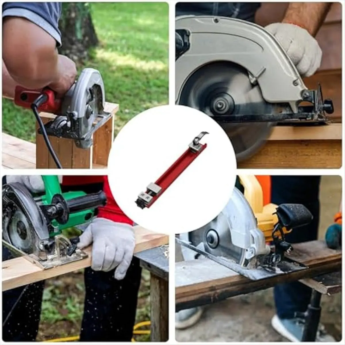 DT1373 TRENDY~Adjustable Saw Guide,Track for Circular Saw, Jig Attachment Cutting Machine Base Guide for Woodworking 240mm