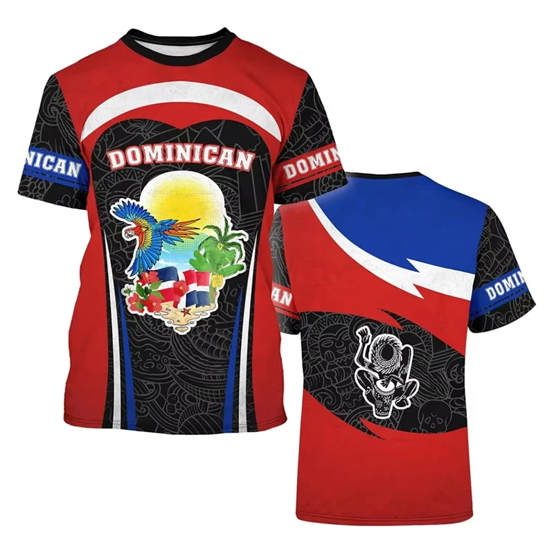2026 new English-themed graffiti printed short-sleeved crew-neck T-shirt for casual and fashionable lion stripe pattern top