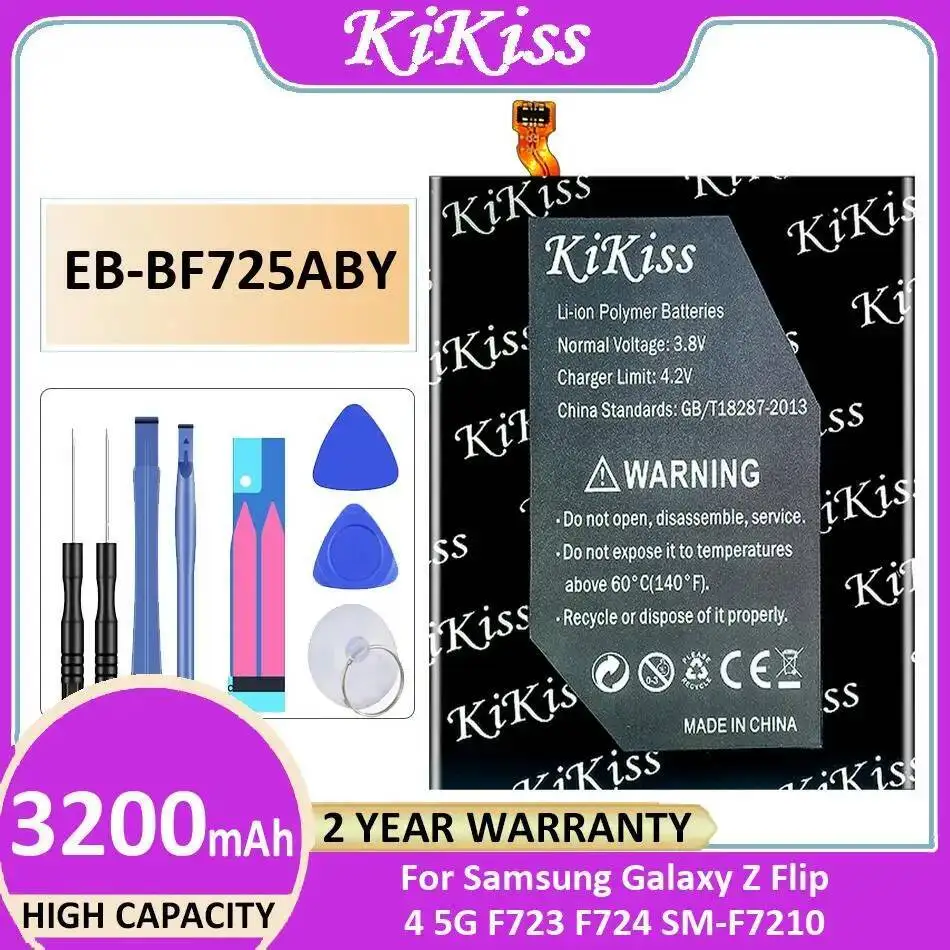 

Долговечный аккумулятор для мобильного телефона Samsung Galaxy Z Flip 4 5G F723 F724 SM-F7210, легкий вес 3200 мАч EB-BF725ABY