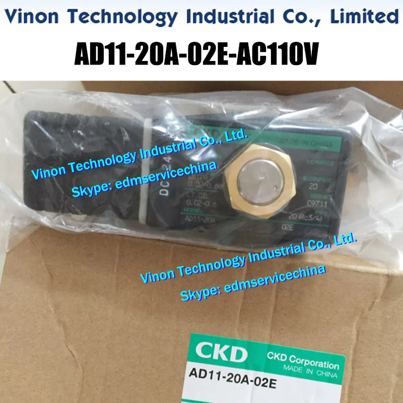 

AD11-20A-02E-AC110V EDM Solenoid Valve, MODEL AD11-20A-02E Air Solenoid Valve AC110V, AIR 0.02-1MPa for Wire cut edm machines