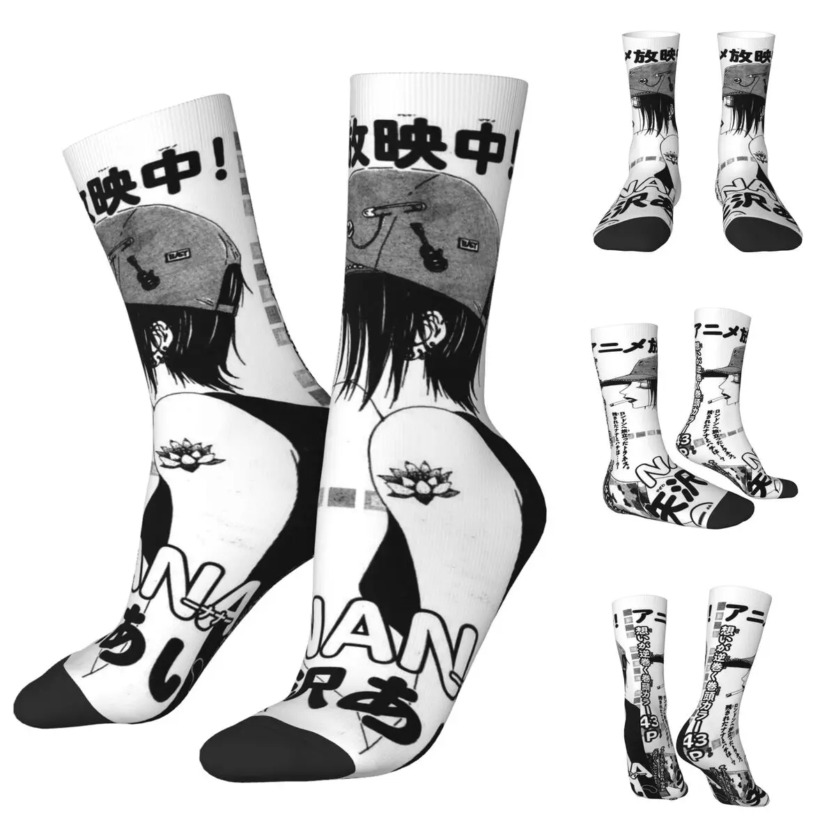 

3D printing cosy Unisex Socks,Running Manga Nana Osaki Interesting Four Seasons Socks