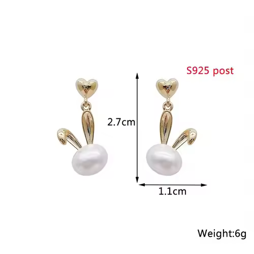 Pure White Women's Dangle Earrings Blooming Flower Acrylic Enamel Butterfly Imitation Pearl Heart Hanging Earrings Elegant brinc - Image 33
