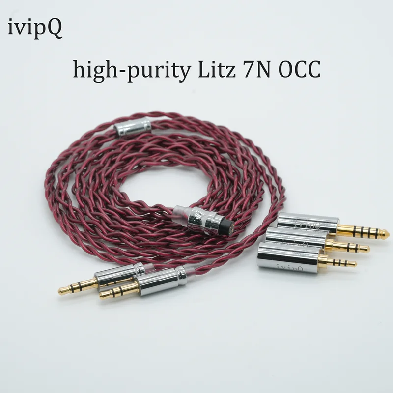 

ivipQ-40 IEM Cable High-purity Litz 7N OCC+Palladium + Graphene Three Elements Headphone Cable，For HD580 HD650 HD800