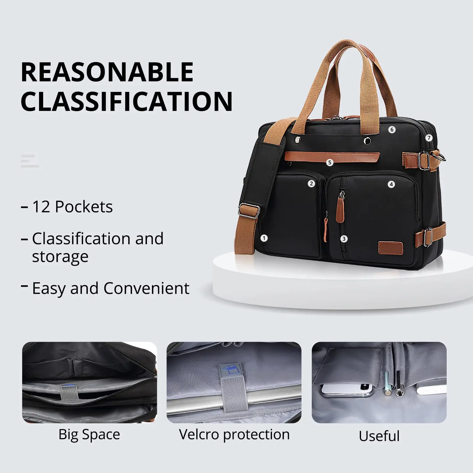 Laptop Backpack Men 15.6 inches 17 14 inch Business Notebook Bags SIngle Shoulder Handbag 17.3\