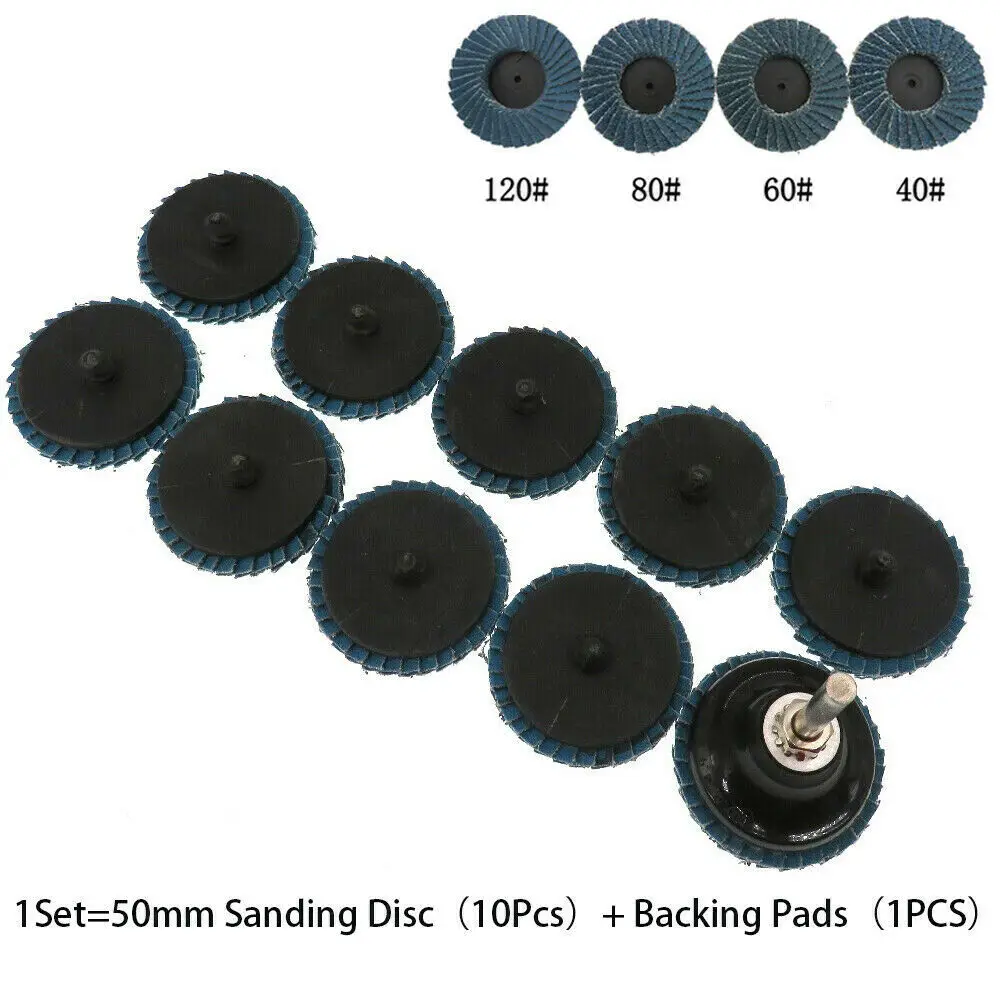 

11Pcs Sanding Discs Set, 2"Inch Type R Roll Lock Discs Pads Sanding for Roloc Abrasives Sanding Disc Holder