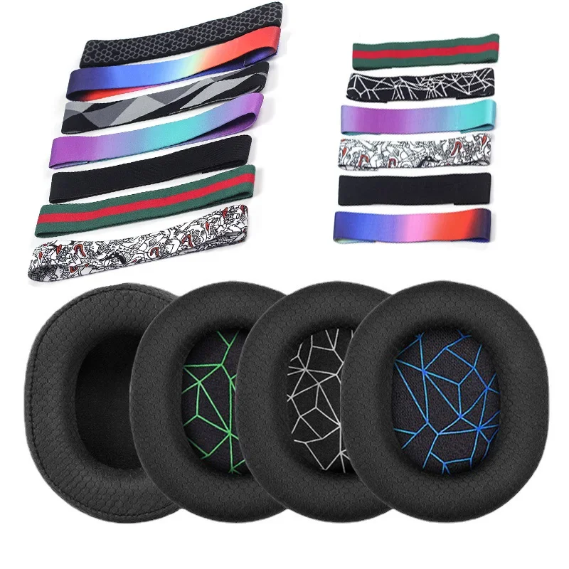 قطع غيار وسادات الأذن لسماعات SteelSeries Arctis 3/5/7/9/1/ pro المانعة للضوضاء أجزاء إصلاح وسادة الأذن الأصلية 11.13