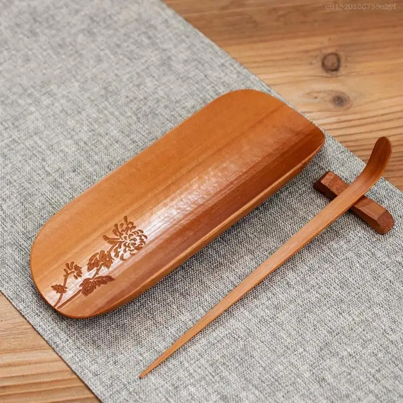 3 Pieces Portable Bamboo Teaspoon Set Using at Home Tea House Tea Shop Restaurant Traditional Chinese Durable F1FB