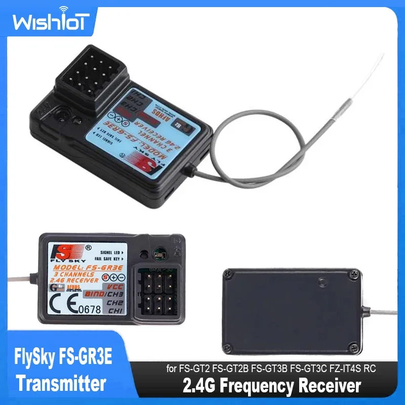 FlySky FS-GR3E 2.4G Frequency Receiver Waterproof 3 Channel for FS-GT2 FS-GT2B FS-GT3B FS-GT3C FZ-IT4S RC Car Boat Transmitter