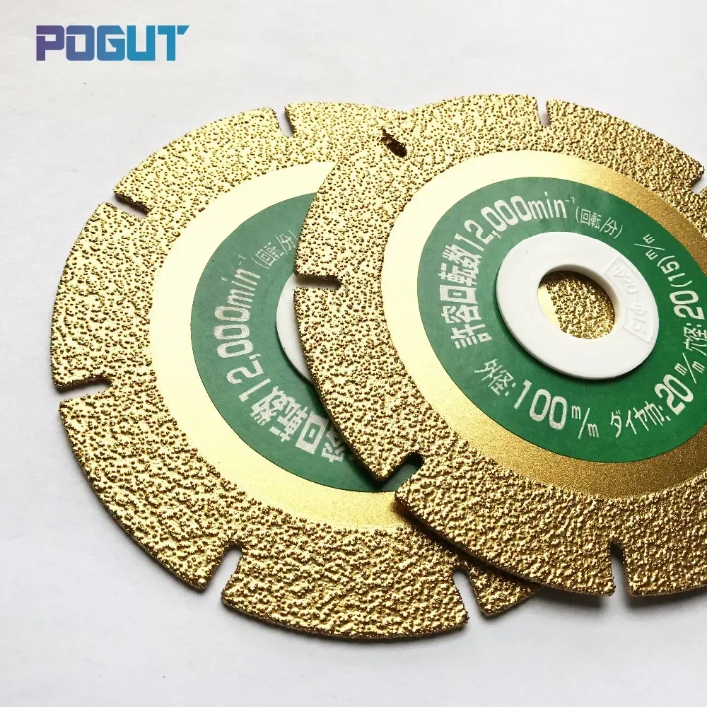 2pcs Premium Quality Segmented Cutting Disk Diamond Cutting Plate 100*20*1.6 for Glass Tile Ceramic Cutting