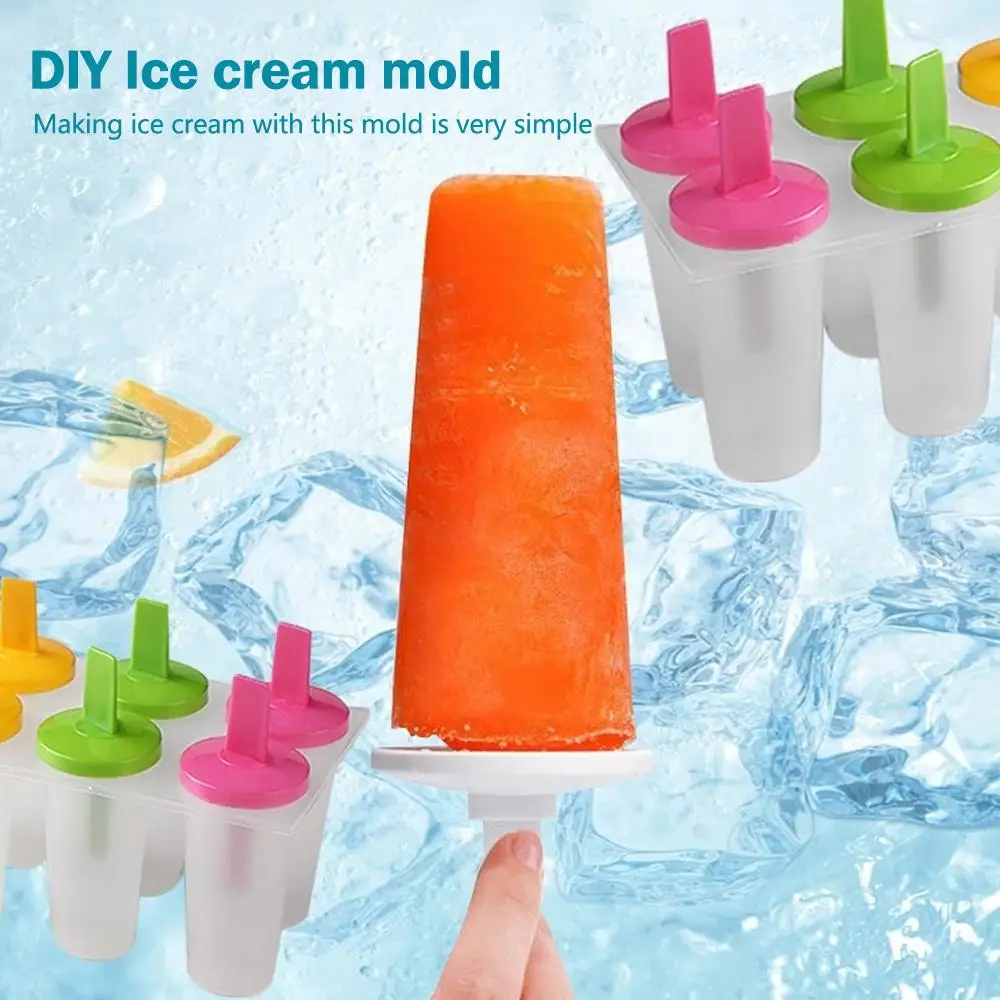 8 Cell Silicone Ice Cream Popsicle Mold With Handle Children's Ice Mold Mold Cream Tray Ice Cream Summer Maker L8B3