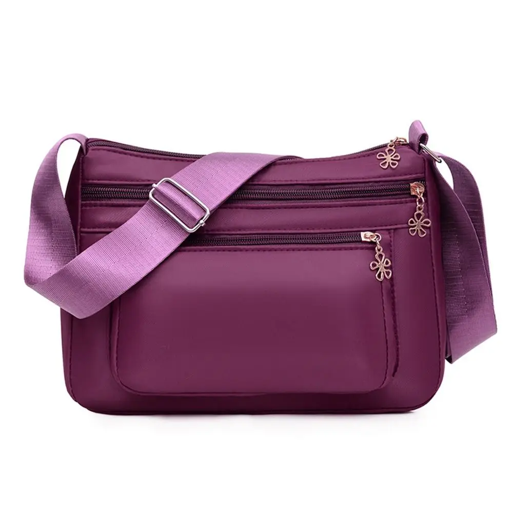 New Nylon Women Shoulder Bag Large Capacity Waterproof Messenger Bag Multi-layer Pocket Casual Sling Bag for Girls