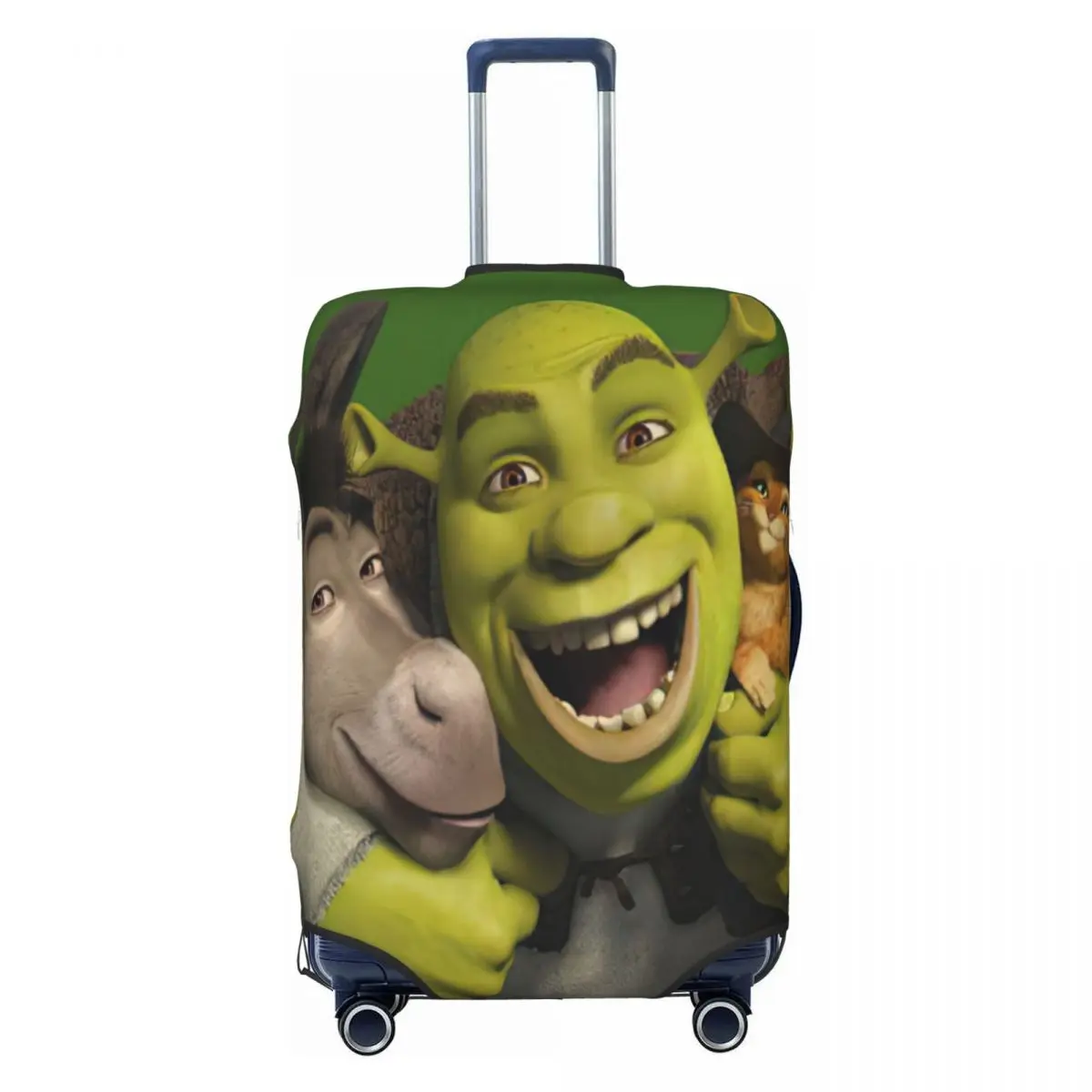 

Custom Shrek And Donkey Puss Luggage Cover Protector Fashion Monster Movie Travel Suitcase Covers for 18-32 Inch