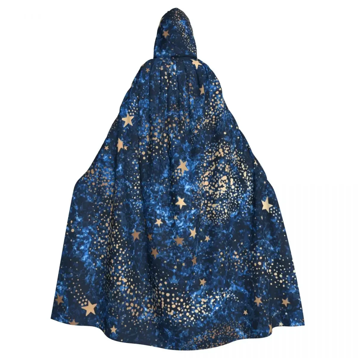 

Gold Nebula Constellations and Stars 3D Printing Hooded Cloak Unisex Fashion Halloween Cape