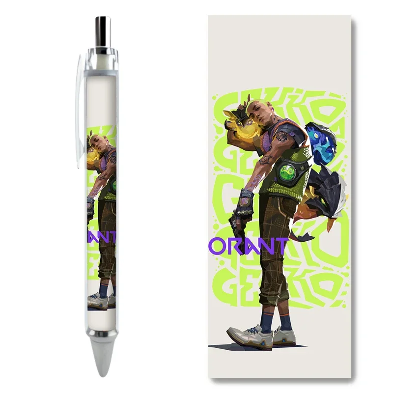 2/4PCS VALORANT PHOENIX NEON Game Peripheral Characters Customized Stationery Press Gel Pen Pretty Stationery Student Gifts