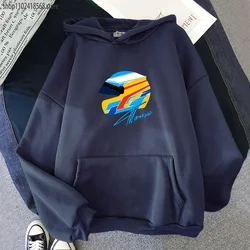 Sudadera con capucha de F1 para hombre y mujer, jersey de manga larga con estampado de dibujos animados de coches, ropa de calle Y2k