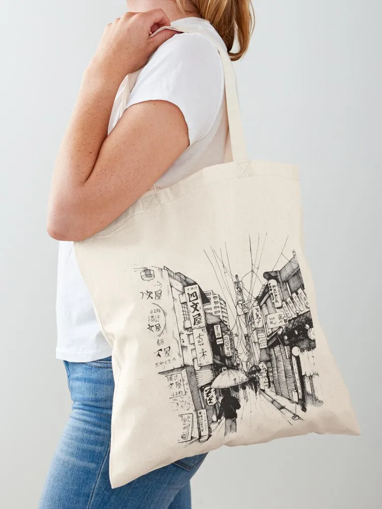 Tokyo street scene Tote Bag shopping trolley bag Big bag Canvas Tote