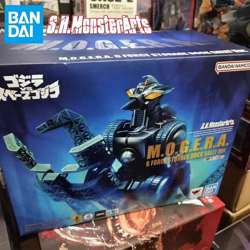 In Stock Bandai S.H.MonsterArts MOGERA G FORCE STORAGE DOCK SALLY VER. Anime Action Figure PVC 16cm Model Kit Toy Gift for KIDS