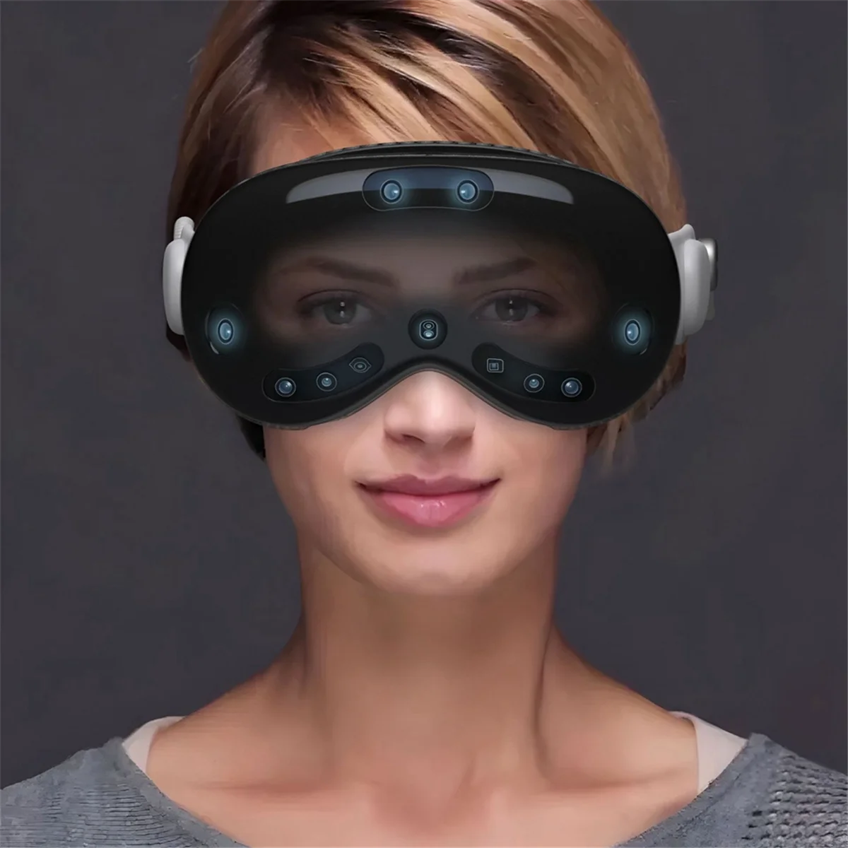 AT-Adequado para Apple Vision Pro Capacete Capa Protetora MR Headset Vision Pro TPU + PC2024 Protetor