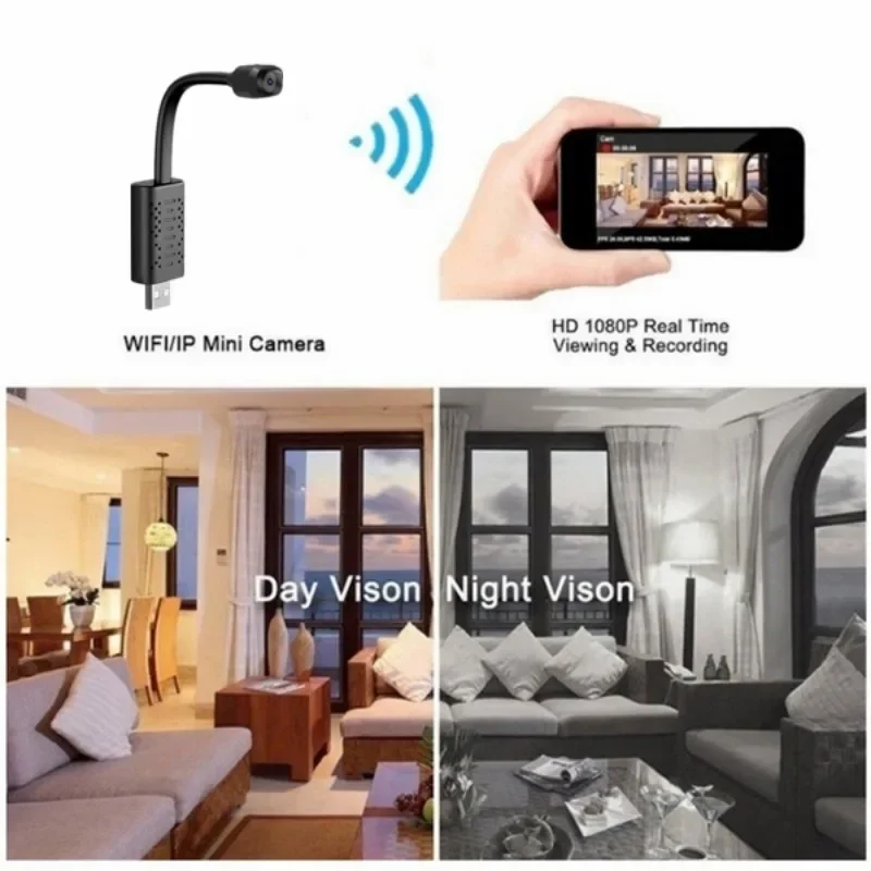Najmniejszy 1080P Mini inteligentna niania kamera Wifi USB zdalny podgląd w czasie rzeczywistym nadzór DIY noktowizor kamera z detekcją ruchu