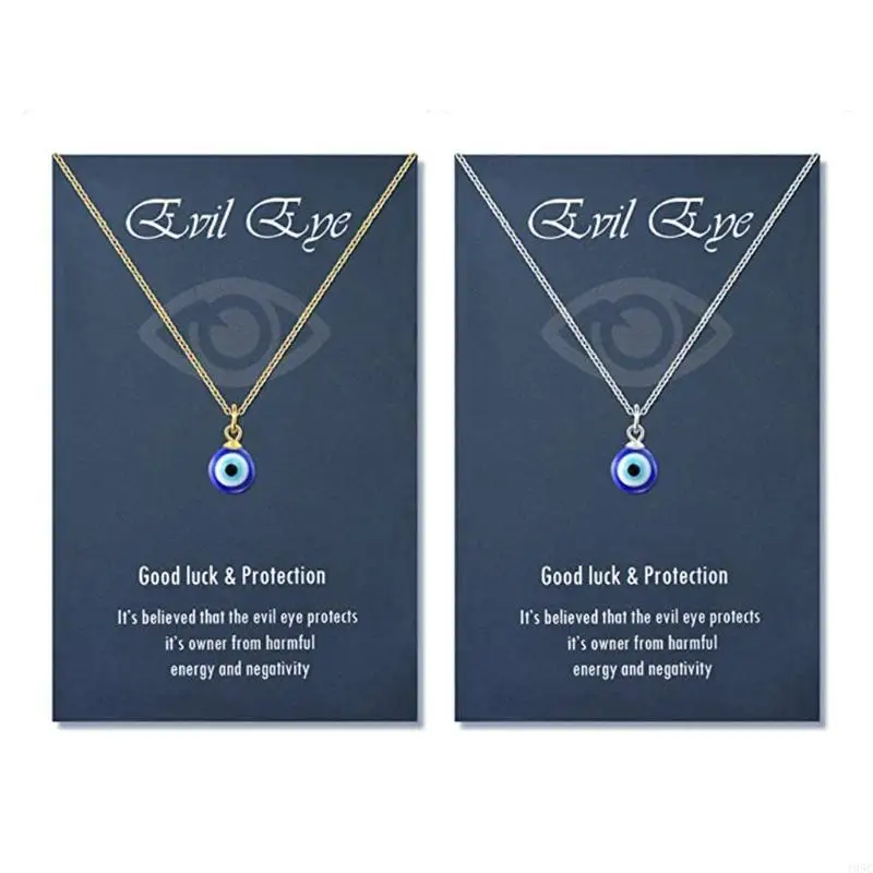 195C Necklace Blue Turkish Golden/Silver Chain for Evil Eye Necklace for