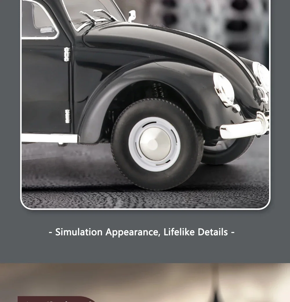 1/16 Full Scale Klassisches RC Auto D62mini Fernbedienung Auto Retro Käfer 1950 Klettern Fahrzeug Simulation Modell Spielzeug Für Kinder – Detail 7