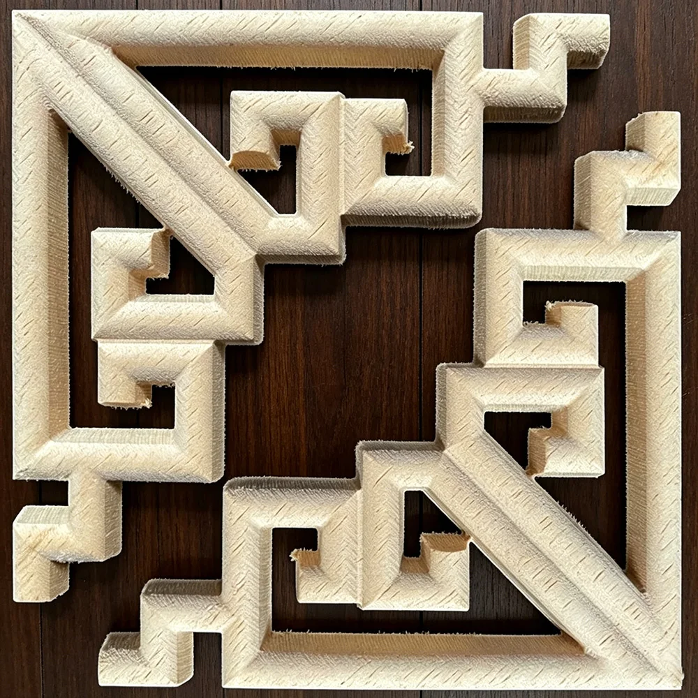 

8-30cm Carved Unpainted Floral Leaves Rubber Wood Furniture Window Corner Wood Applique Onlay Wooden Figurines Ornamental
