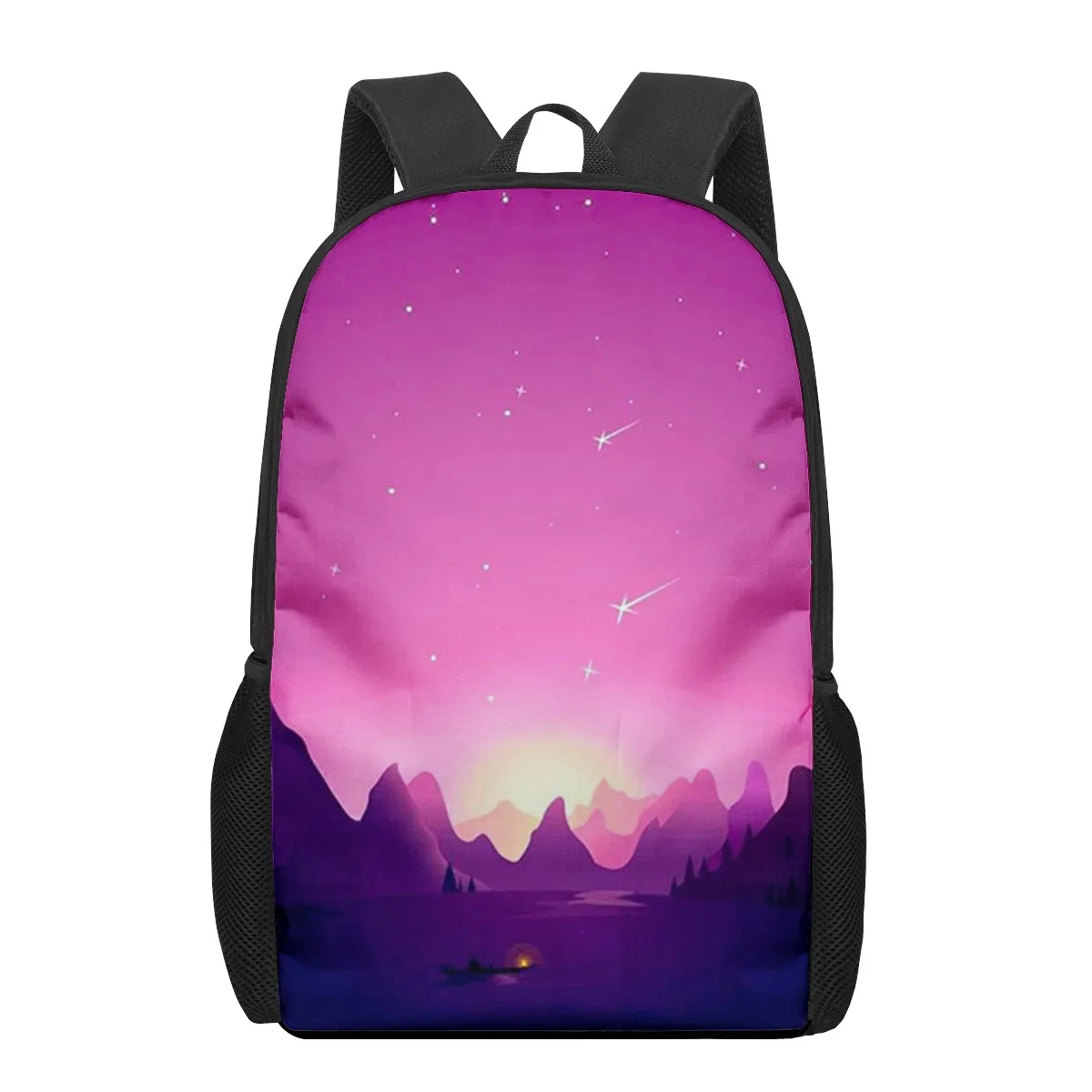 Creative Anime Landscape Pattern Backpacks Children School Bag Girls Boys Casual Book Bags Laptop Backpack Travel Rucksacks