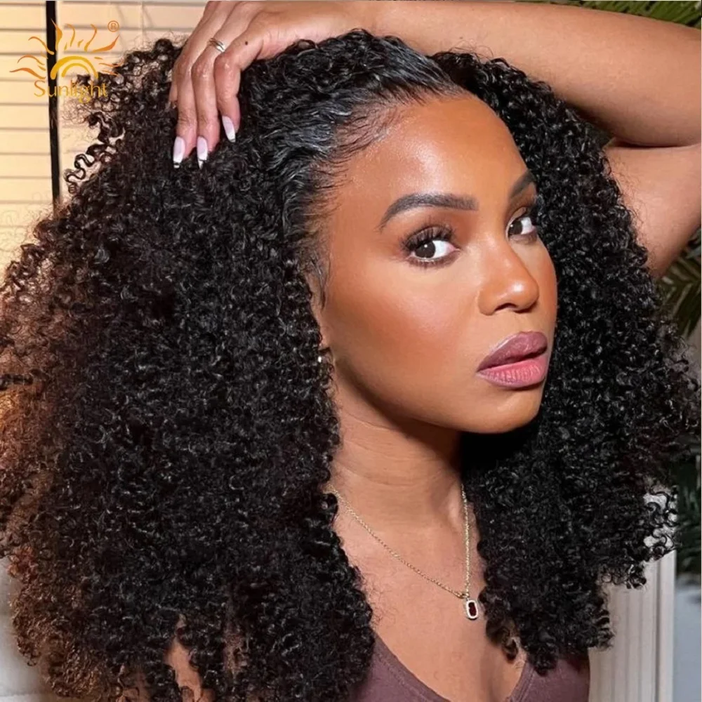 200 Density Glueless Echthaarperücke Upgrade 3-in-1 Kinky Curly Wave Halbperücke für Anfänger geeignet 16-32 Zoll Vollmaschinengefertigte Perücken