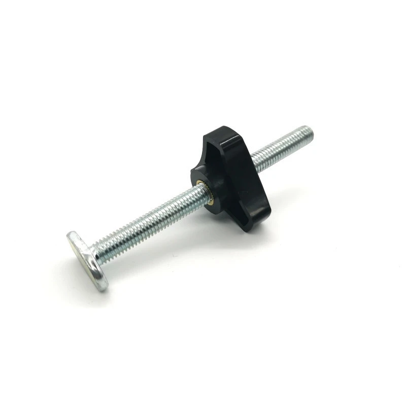 12 stuks T-Slot T-Track Klemmen DIY Houtbewerking Tool, met T-schroef en M8 Plastic Handvat, M8 T-Track Glijmoer T Slot Moer