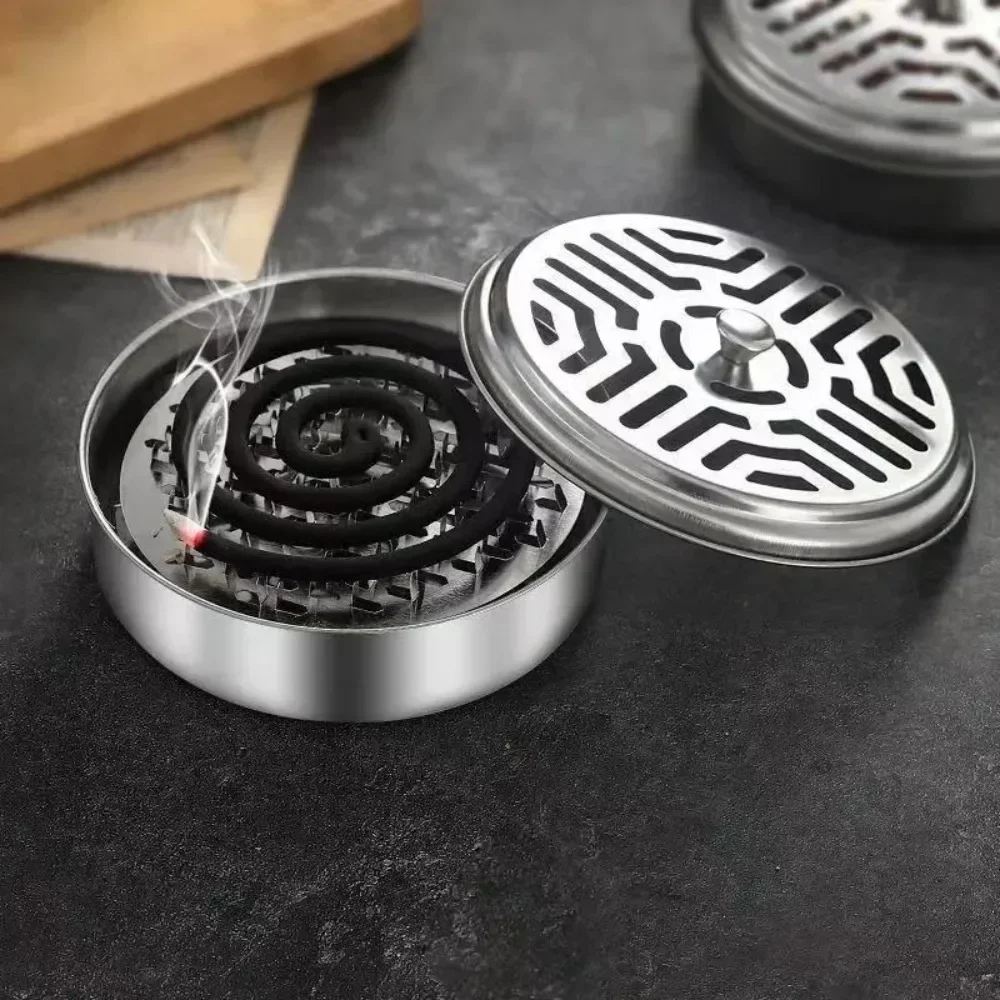 New Mosquito Coil Holder Mosquito Coil Box With Cover Mosquito Coil Tray Nail Tooth Mosquito Coil Holder Household Ash Tray