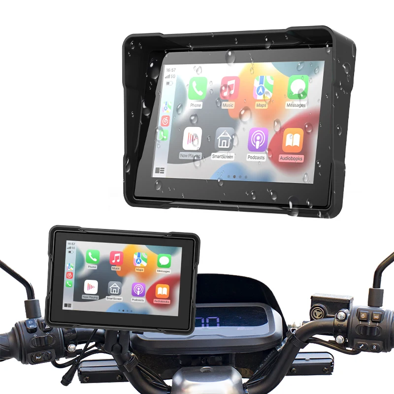 5.0 Inch Motorcycle PND Player MP5 Wireless Carplay Android Auto Mirrorlink SMT Electronic Manufacturing Auto Electronics