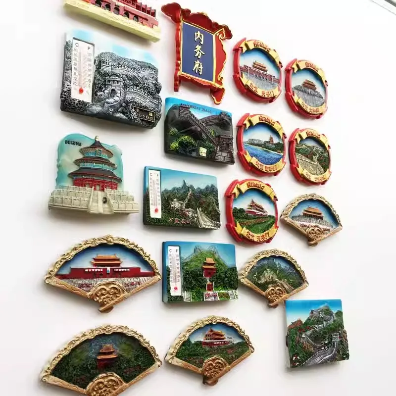 China Beijing Tian 'anmen Palace Great Wall tourism commemorative crafts magnetic refrigerator sticker