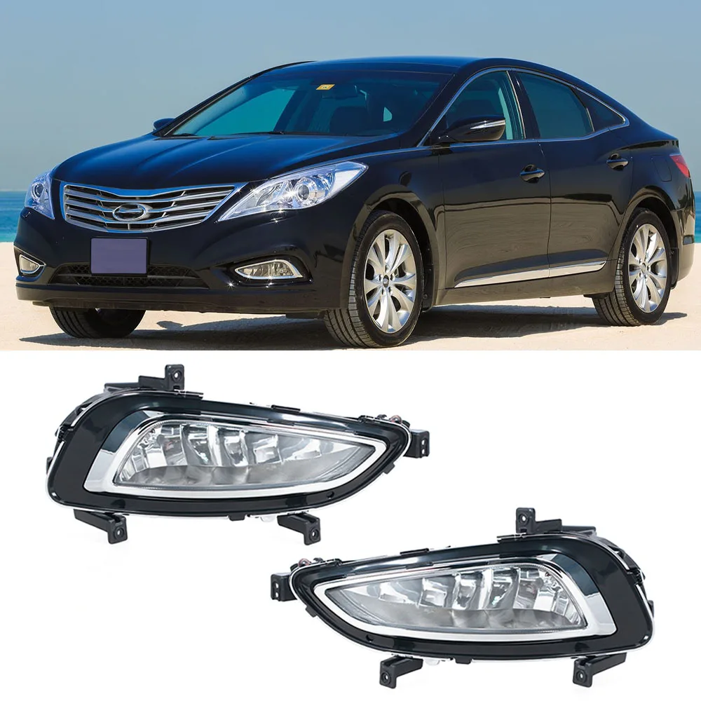 Car Front Bumper Fog Lamp Daytime Running Light For Hyundai Azera 2011 2012 2013 2014 92201-3V000 92202-3V000