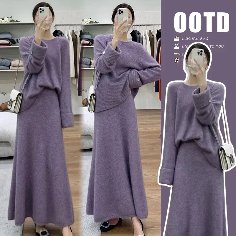pregnant-women's-autumn-dress-new-skirt-set-sweater-set-foreign-style-plus-size-spring-and-autumn-sweater-dress