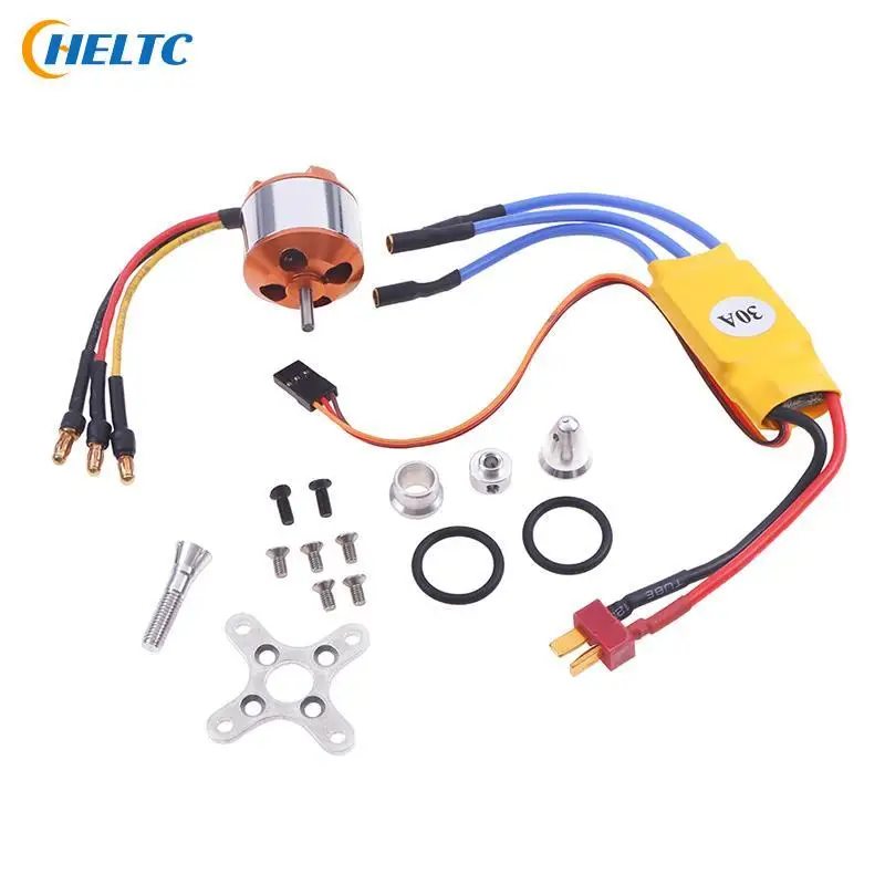 Model Aircraft Accessories Brushless Motor With 30A Brushless ESC Motor Speed Controller For RC Drone Mould Parts