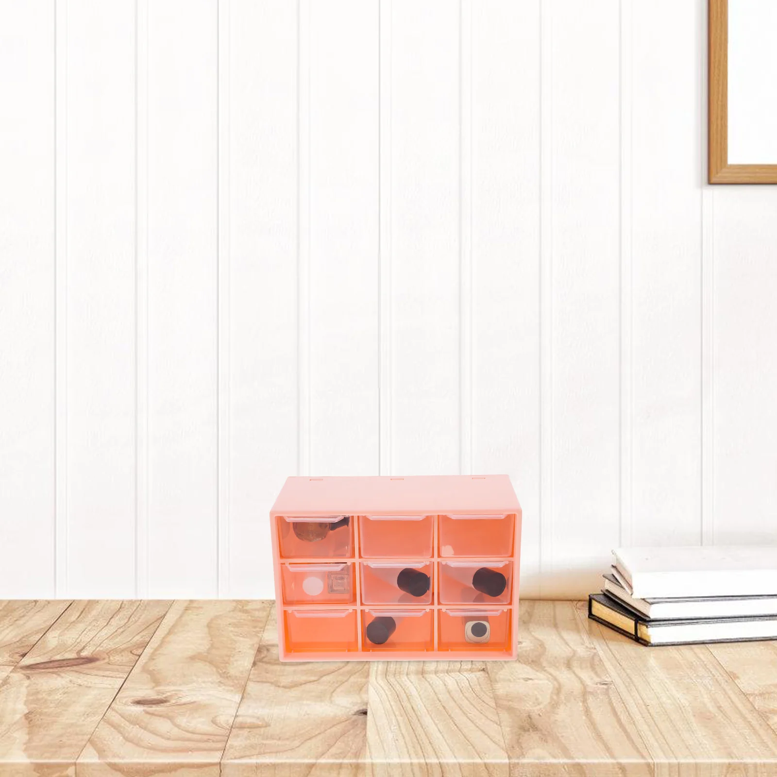 

2pcs Storage Drawer Units Desktop Organizer Clear Small Items Office Room Use Headphones Pens Document Box Space Saving