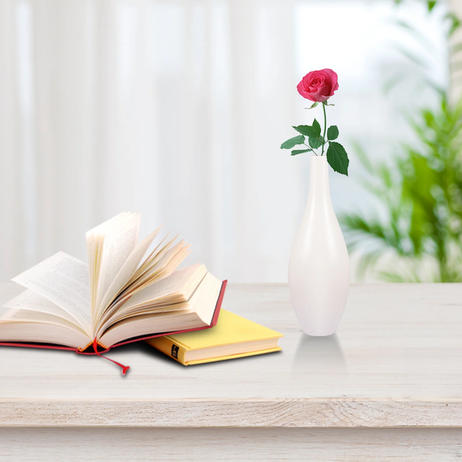 

1Pcs Ceramic Vase Unique Style Dried Flower Decoration Home Office Balcony Long Term Use White Flower Arrangement Vase