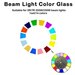 14 colour / lot 5R7R 200W230W Beam Light Color Glass Stage Lighting Color Disk Color Chip Light Accessories